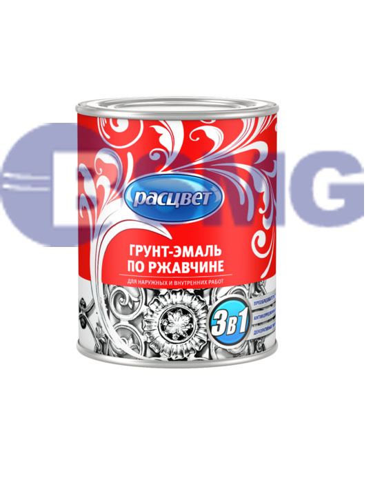 5250 "РАСЦВЕТ"გრუნტი-ემალი ჟანგზე შავი 2,7კგ 020064