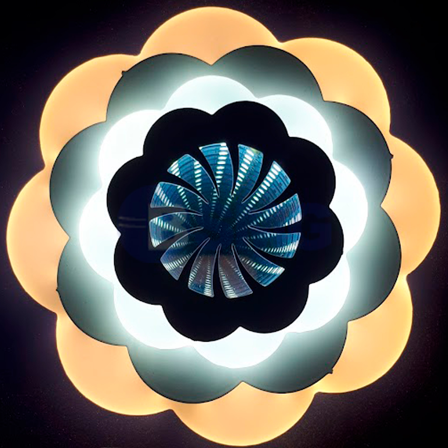 3812 QY-13 შუშის გალოგენი 3D. A1116 160MM White+Warm     026436