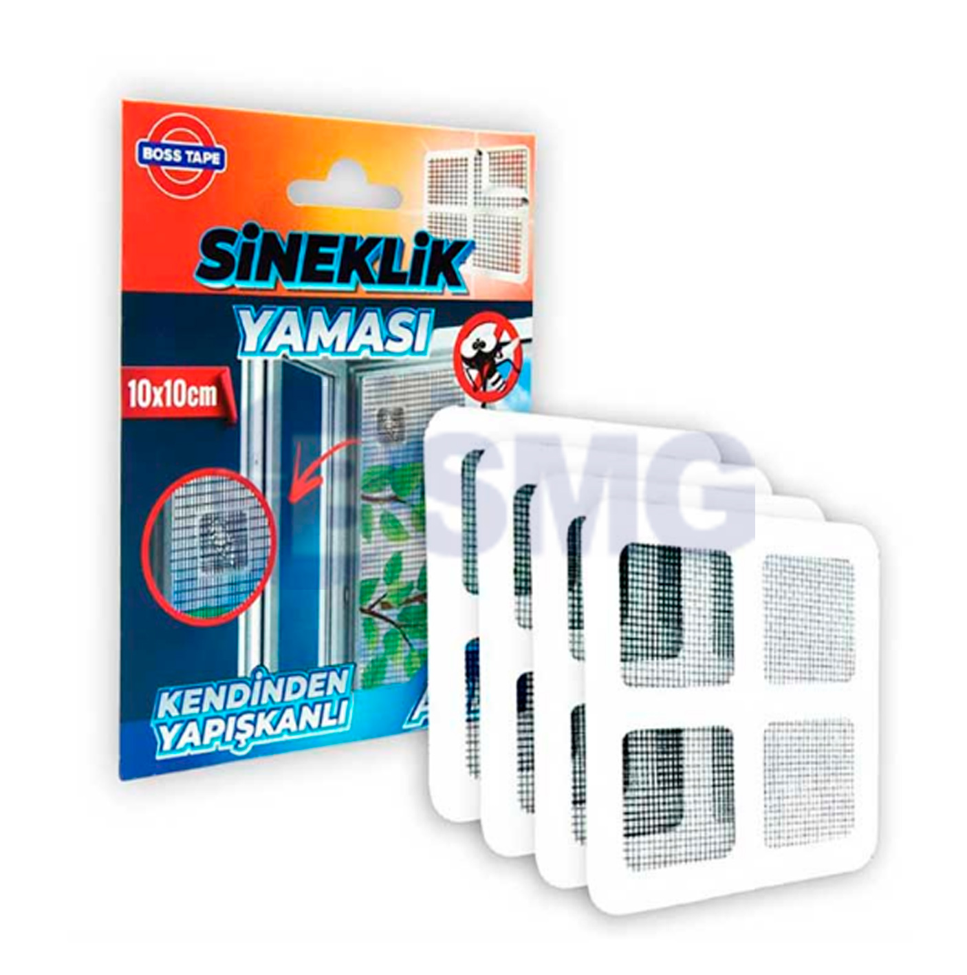 მწერების ბადის შესაკეთებელი წებოვანი ბადე 10სმ X 10სმ    026357