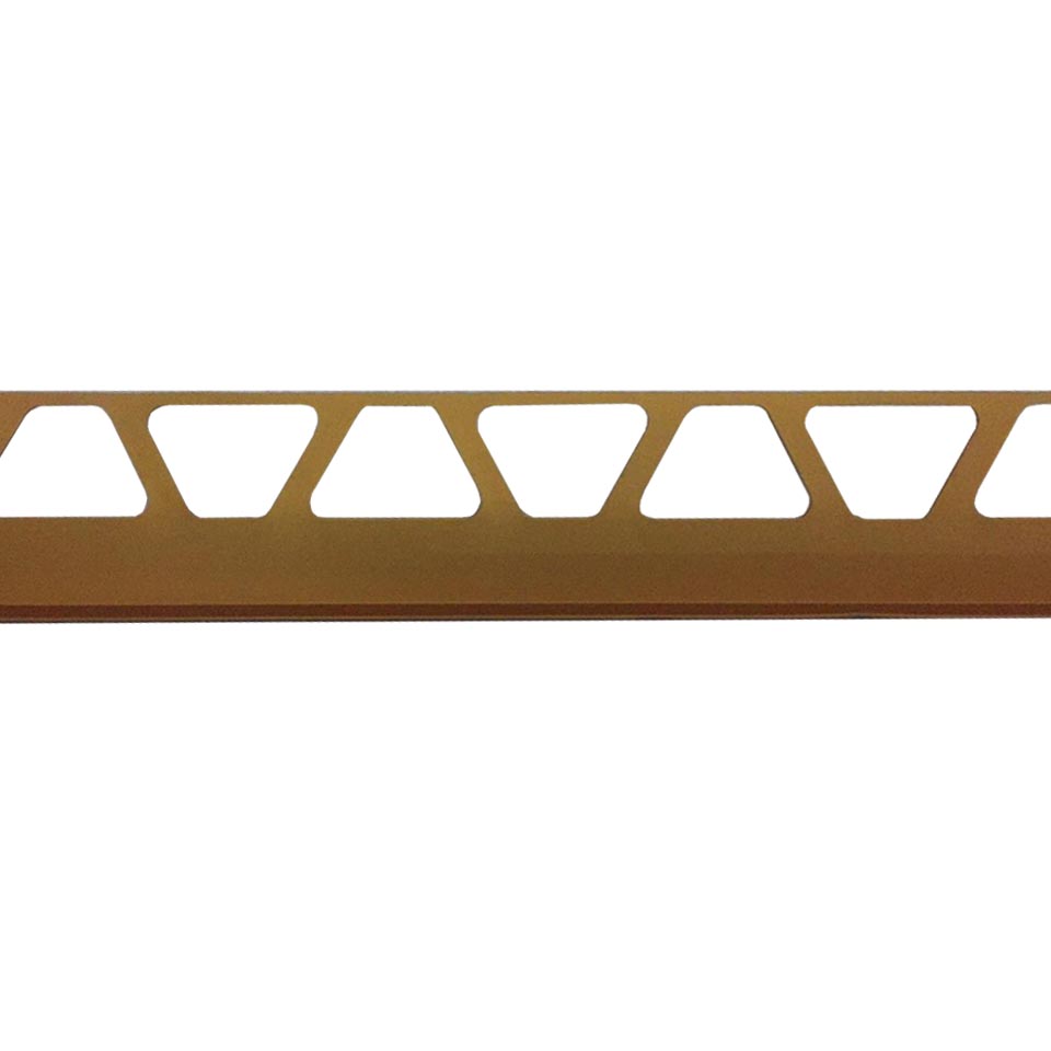 ალუმინის კუთხე  " F "   SMT-1045  12მმ  2,7მ  ოქროსფერი   მწარ. " SAMET "   004585