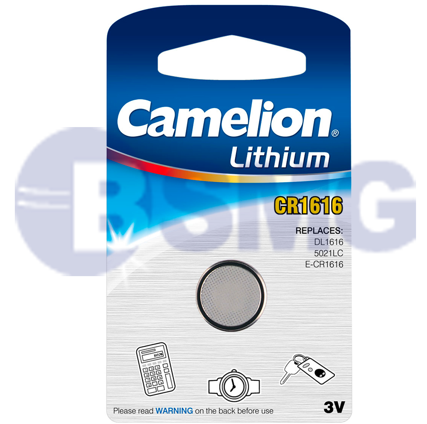 2800 Camelion CR1616 ლითიუმის ელემენტი-ღილაკი, 1ც შეკრა CR1616-BP1  012689