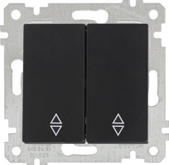 ჩამრთველი რევერსი შავი ორიანი RITA TWOG.TWO WAY SWITCH BLACK   014986