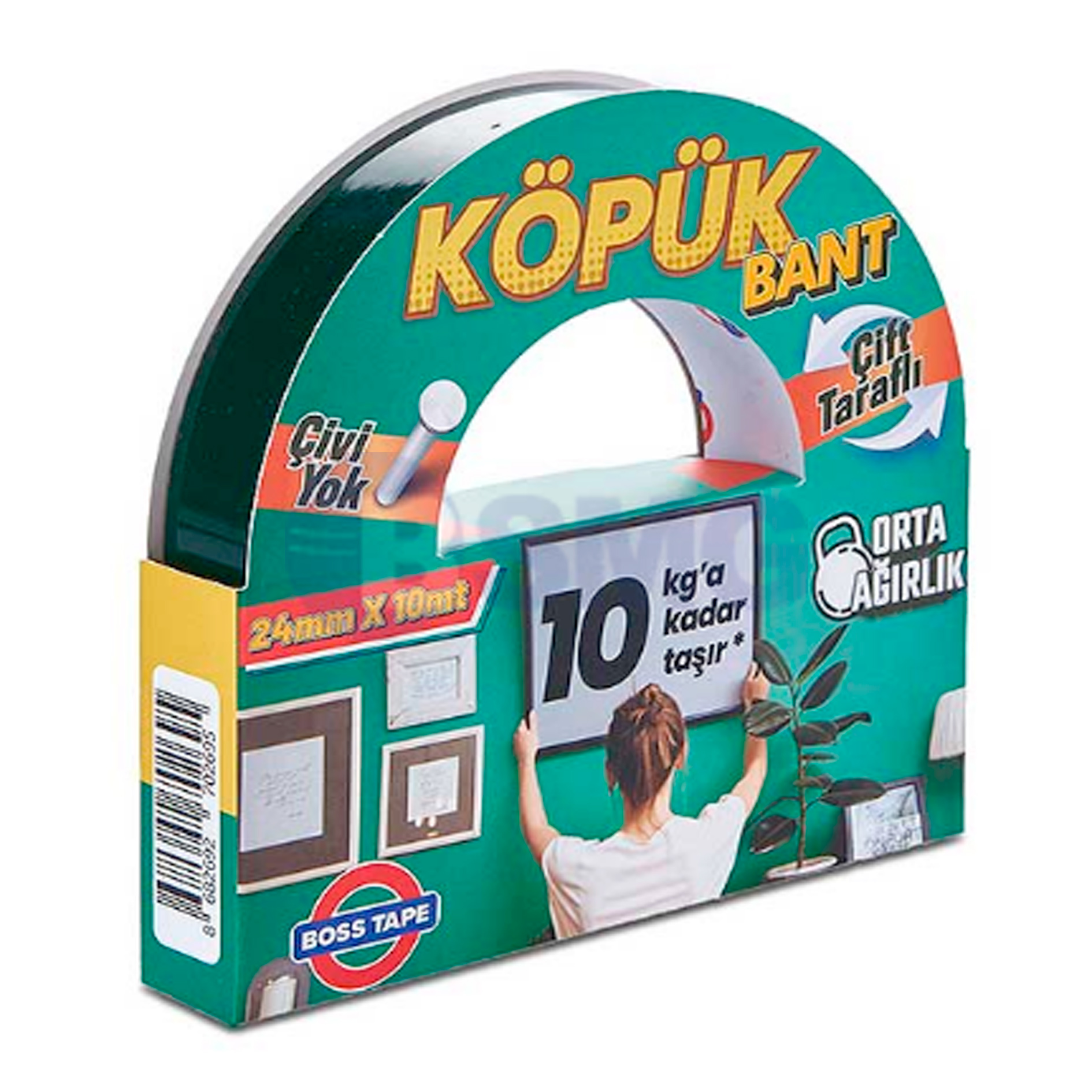 ორმხრივი სკოჩი ქაფოვან ფუძეზე 24მმ X 10მ (15კგ გამძლეობა)    026387