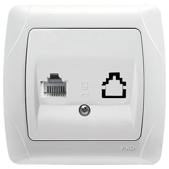 როზეტი VIKO CARMEN ტელეფონის თეთრი   004734