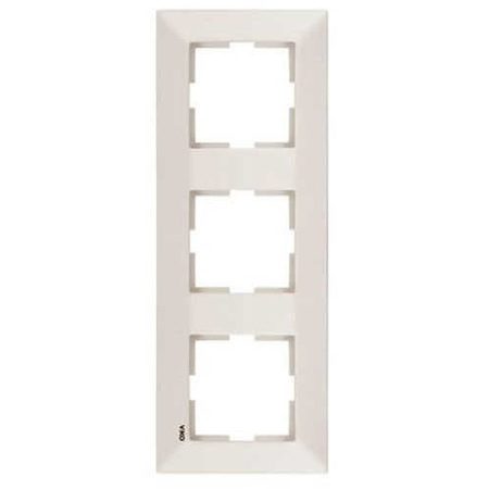 ჩამრთველ-როზეტის კანტი VIKO MERIDIAN 3-ნი თეთრი "ჰორიზონტალური"   004681