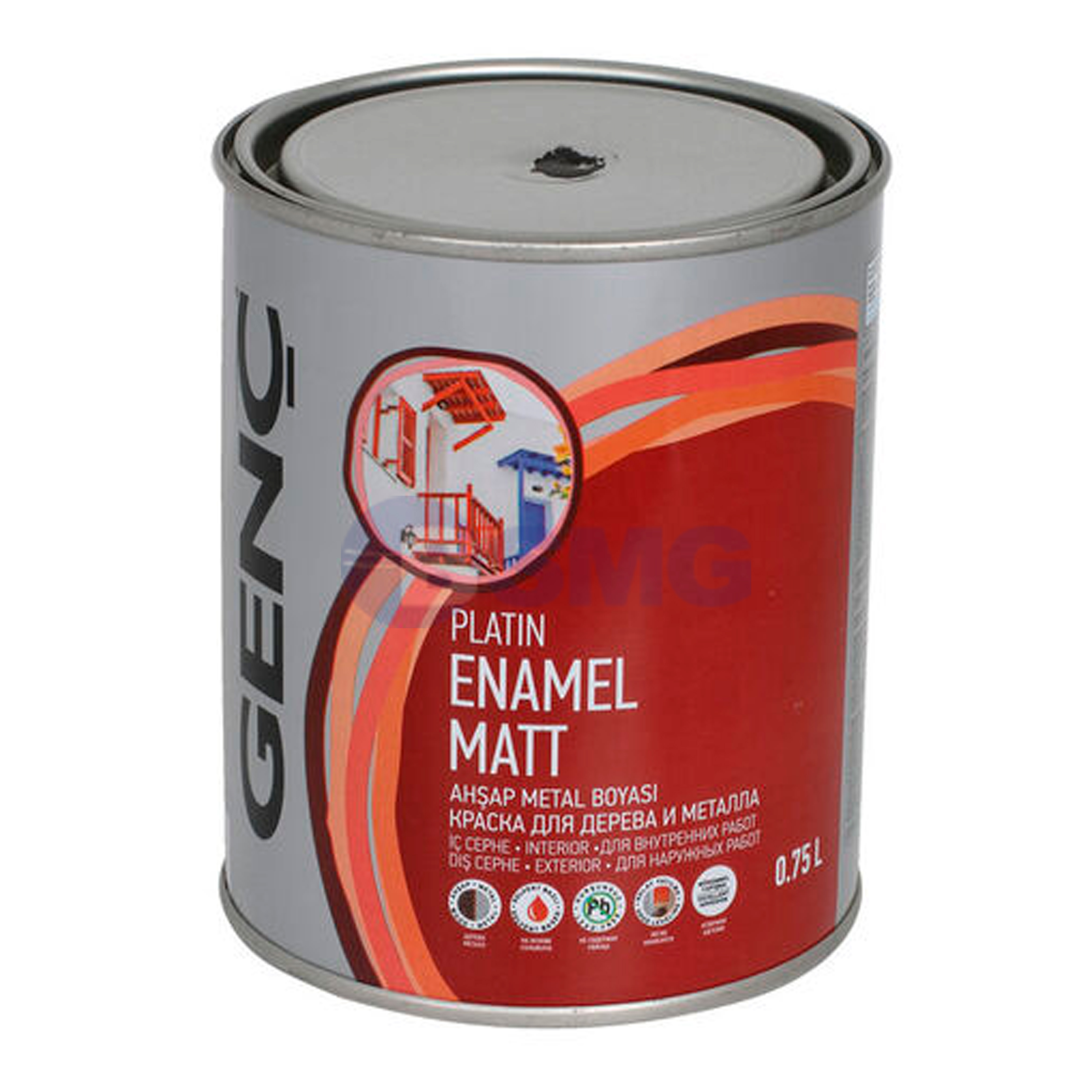 საღებავი ხისა და მეტალისთვის გლუვი 2.5 ლტ "SILVER"-9103 (შავი)   014741