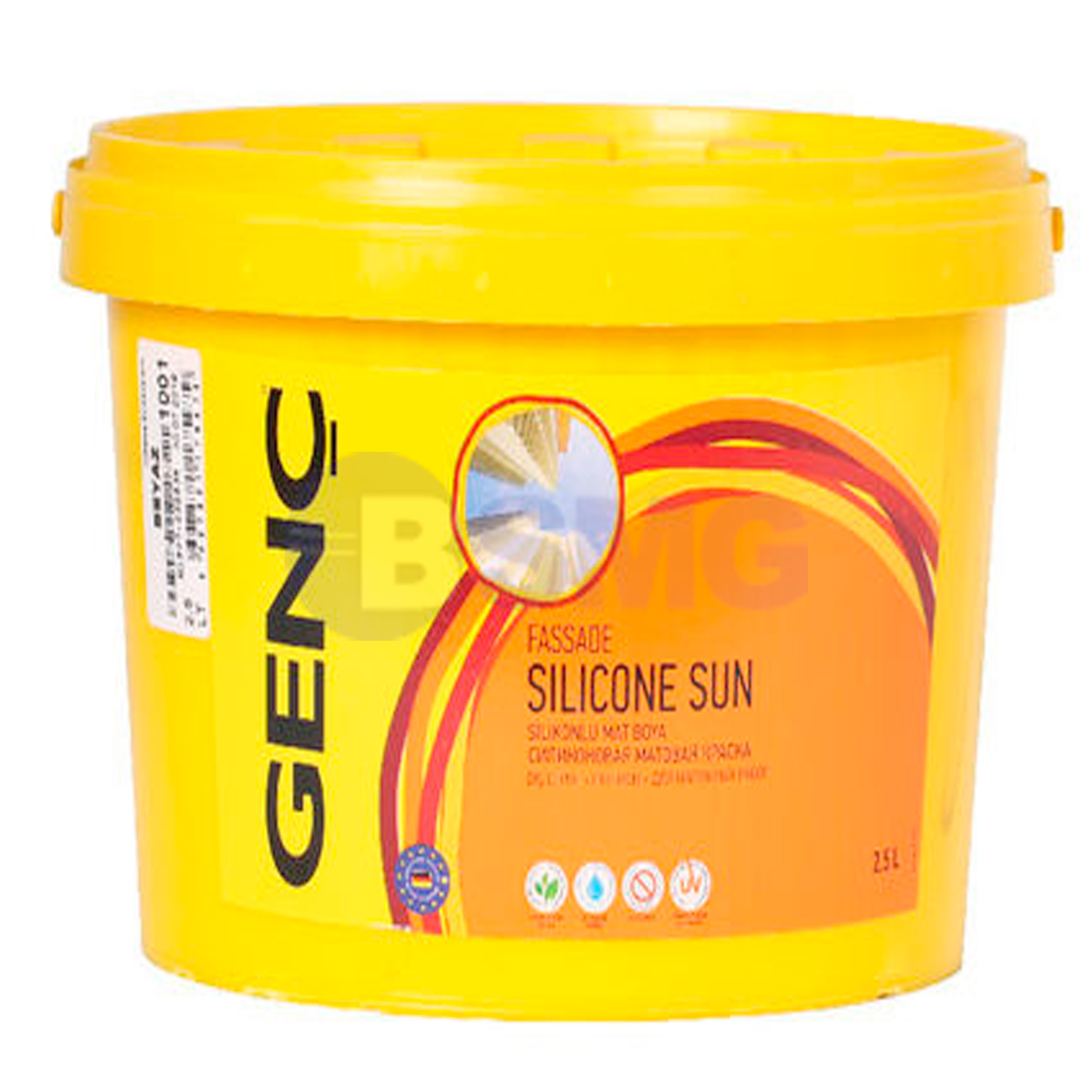 საღებავი ექსტერიერის სილიკონით "SILICONE SUN" 15ლტ    025712