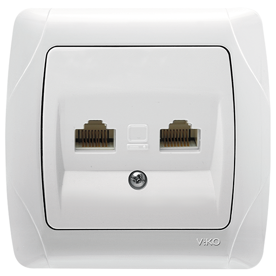 როზეტი VIKO CARMEN 2-ნი კომპიუტ Ikili Data თეთრი   004729