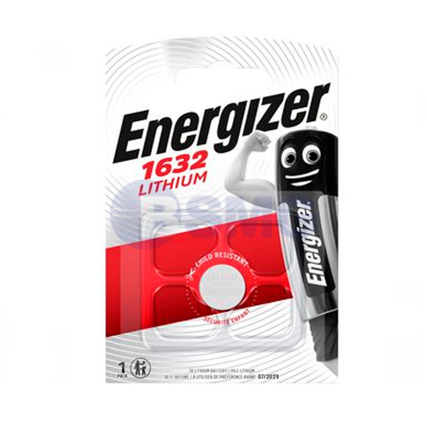 1553 Energizer 1632 ლითიუმ ელემენტი-ღილაკი, 1ც შეკრა 1632-PIP1 (633676)  023708