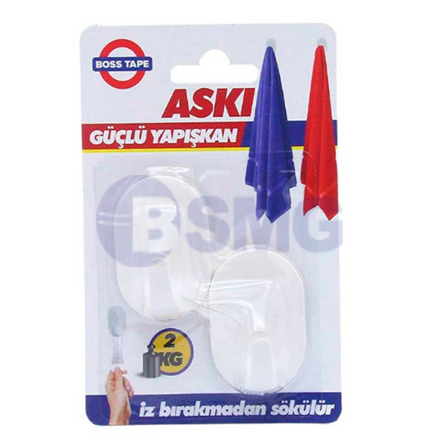 საკიდი თეთრი წებოვანი (2ცალი, 2კგ-მდე გამძლეობა)    026367