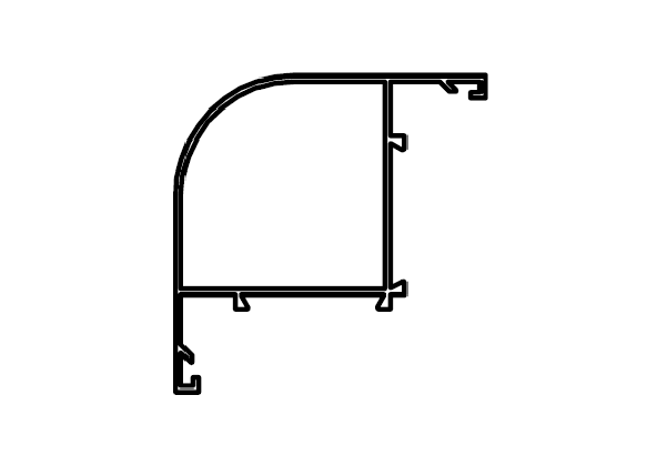 ალდოქსის 90° კუთხე პროფილი (ვერცხლი)   006259
