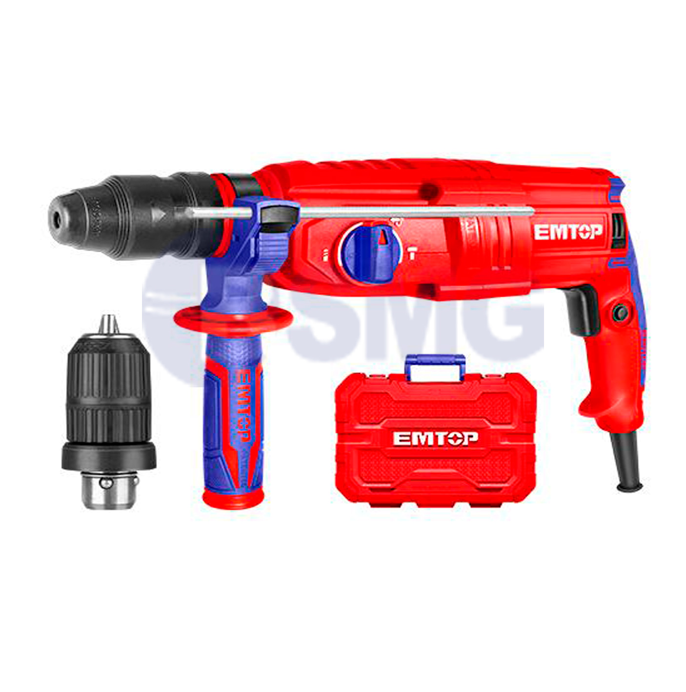 EMTOP პერფორატორი SDS-Plus 800ვტ 2.5ჯ, გადამყვანი ვაზნით ERHRL802  024762