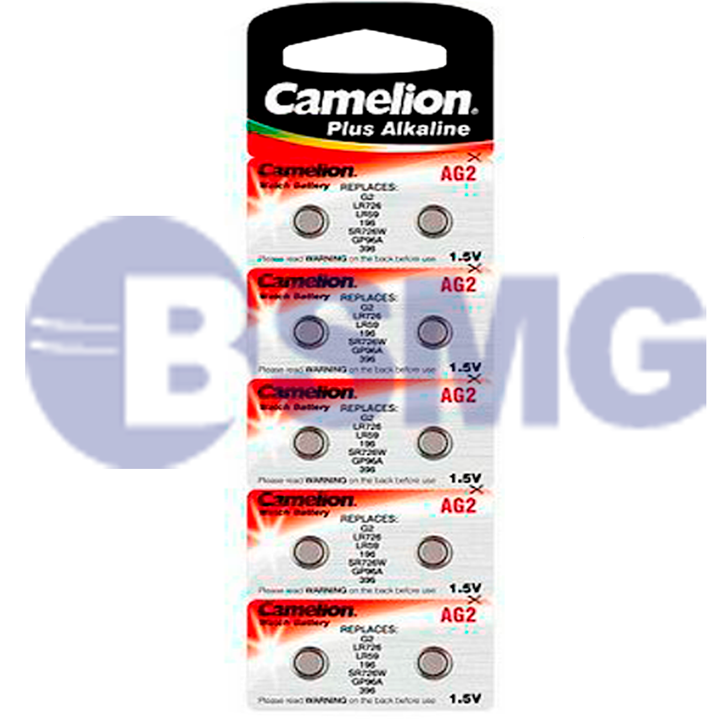 2954 Camelion Alkaline AG2 ელემენტი-ღილაკი, (1 ცალი) შეკრა AG2-BP10  021036