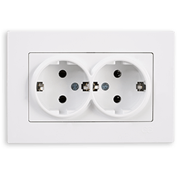 როზეტი ორიანი დამიწებით თეთრიRITA 2G.SOC.OUTLET WHITE   008956