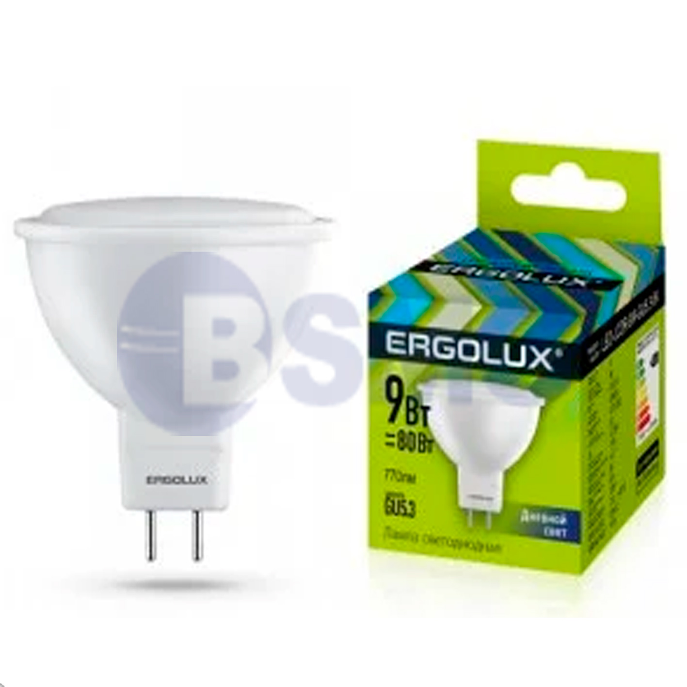 Ergolux Led Lamp LED-JCDR-9W-GU5.3-6K ნათურა ლედ განათებით ეკონომიური 9 ვატი  დღის  ნათება   022967