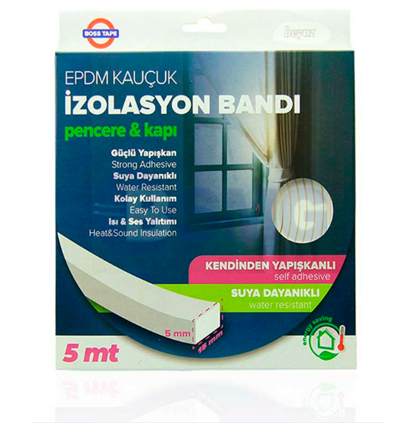 შემამჭიდროებელი წებვადი ლენტი 15მმ X 5მ თეთრი    026375