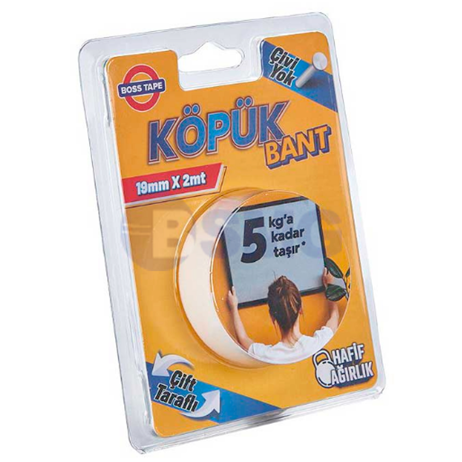 ორმხრივი სკოჩი ქაფოვან ფუძეზე 19მმ X 2მ (5კგ გამძლეობა)    026400