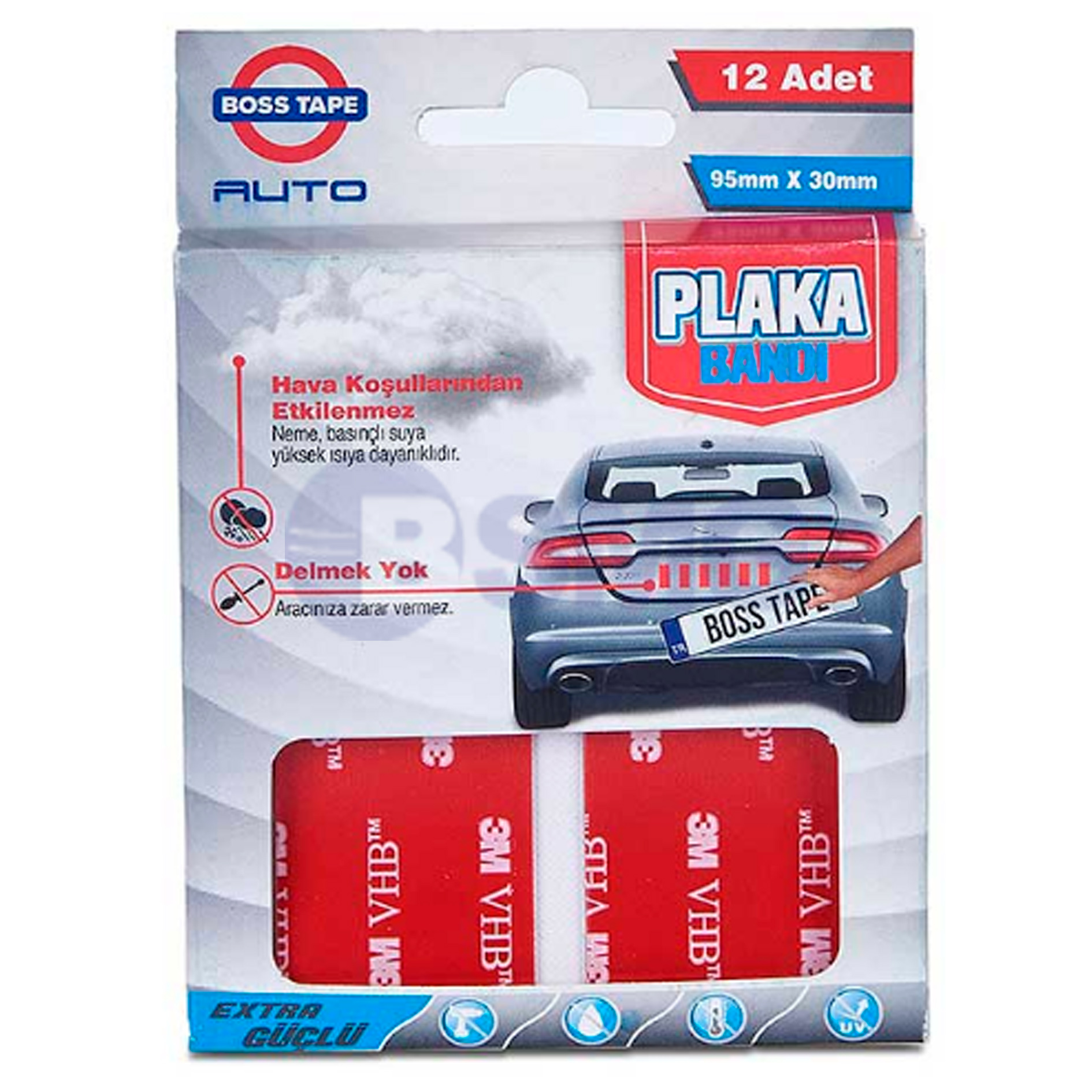 ორმხრივი ლენტი გაძლიერებული წებვადობით 95მმ X 30მმ    026409