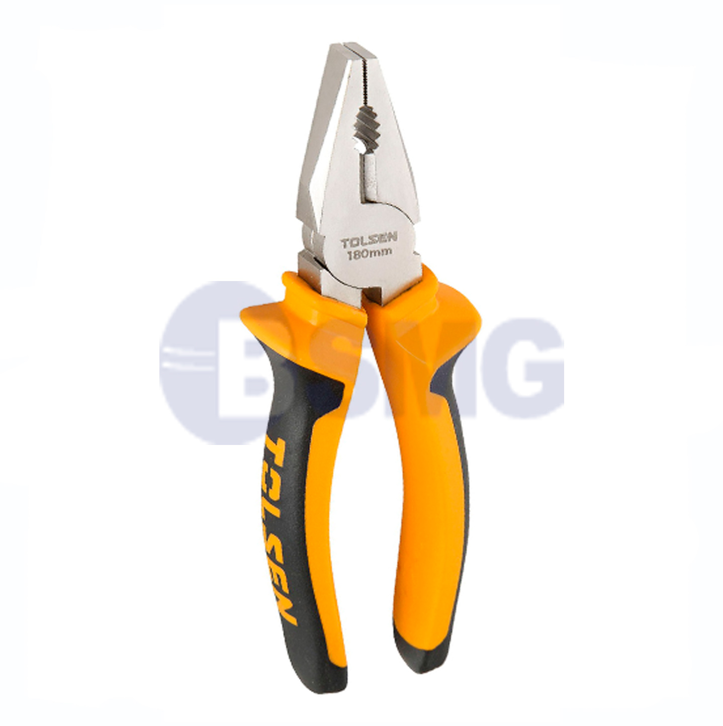 TOL1-10000 ბრტყელტუჩა მეტალის, რეზინის სახელურით 160MM.6"	 006195