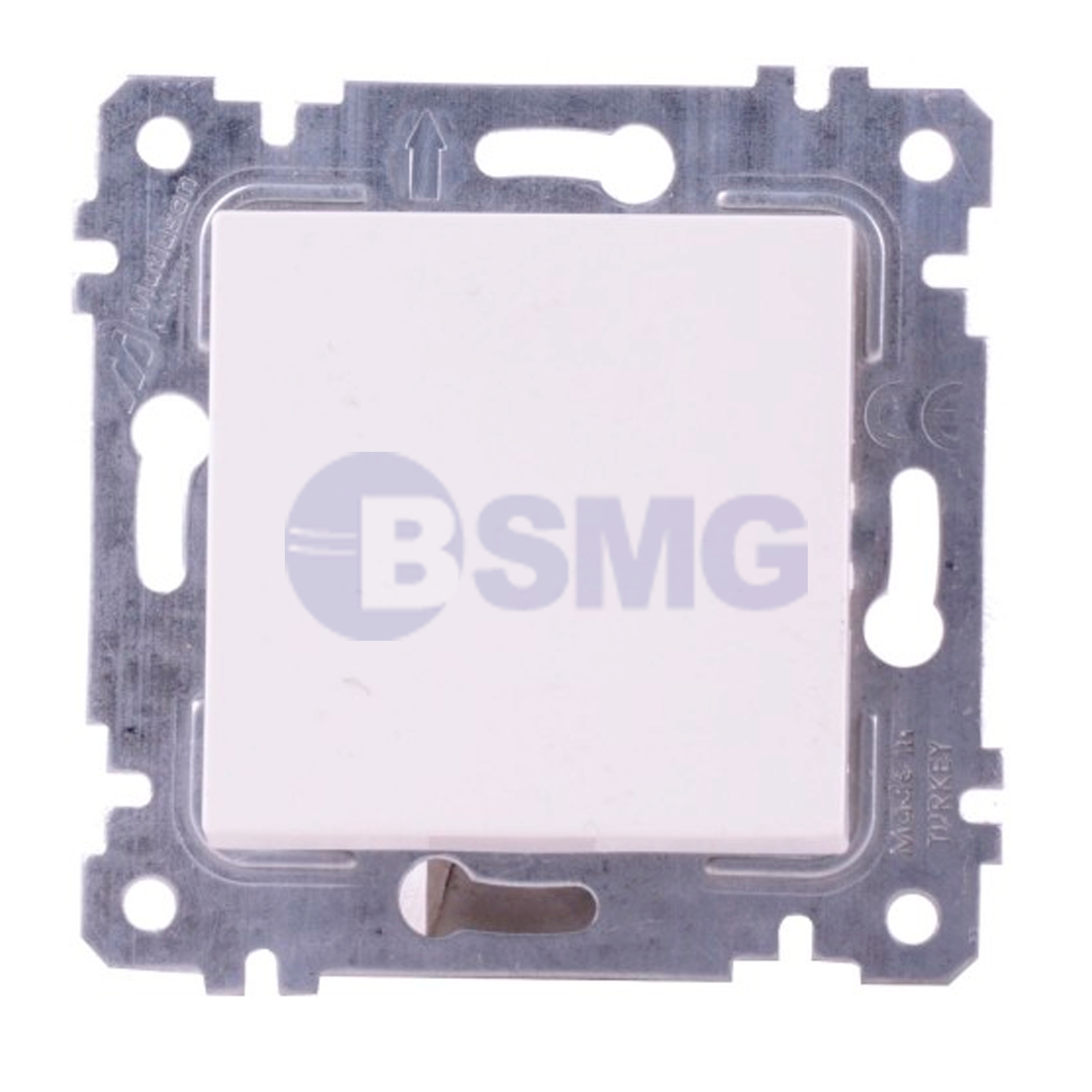 ჩამრთველი ერთიანი თეთრი RITA ONEG.ONE WAY SWITCH WHITE    025312