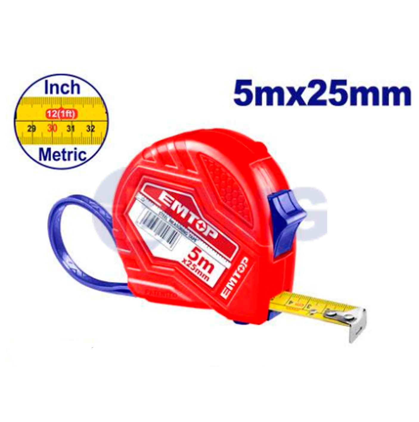 EMTOP საზომი რგოლი 25მმ 5მ EMTP15201     028012
