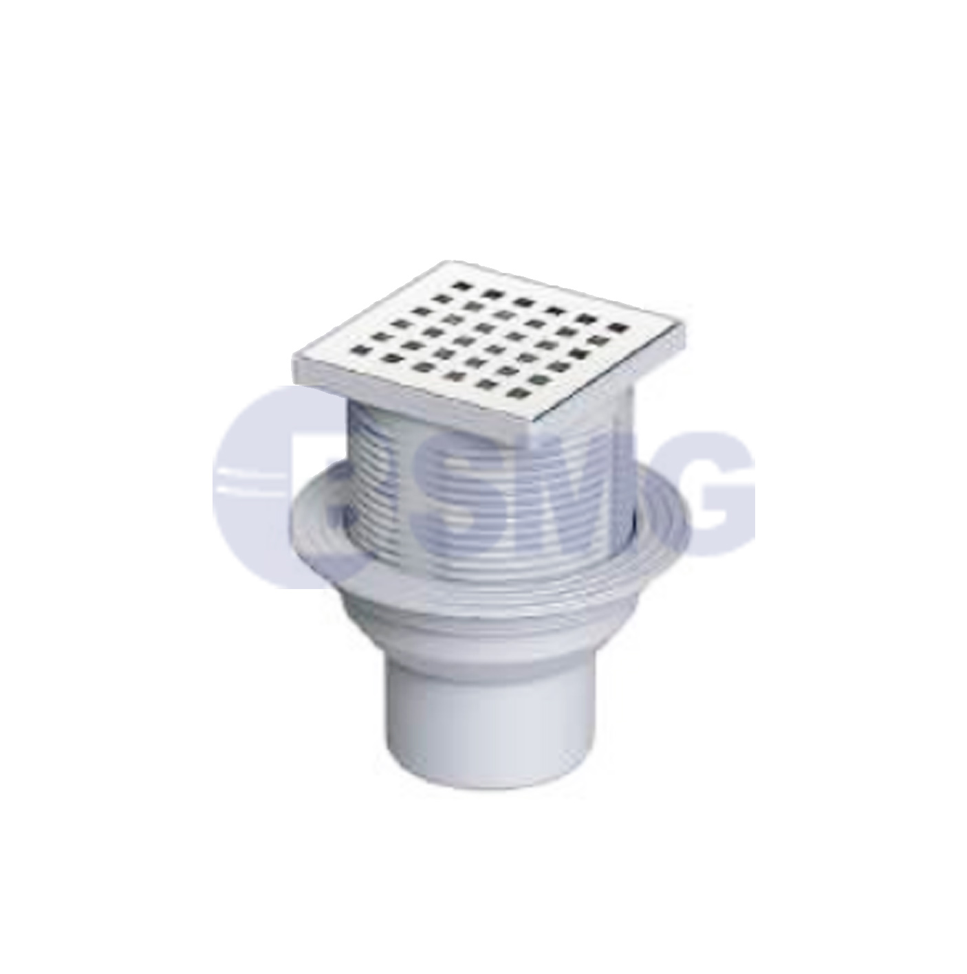 აბაზანის ტრაპი ხრახნით (პირდაპირი) 10X10 CM  Ø50 140 MM / YALITIM UYUMLU SİFON 10X10 A.Ç. Ø50 140 MM