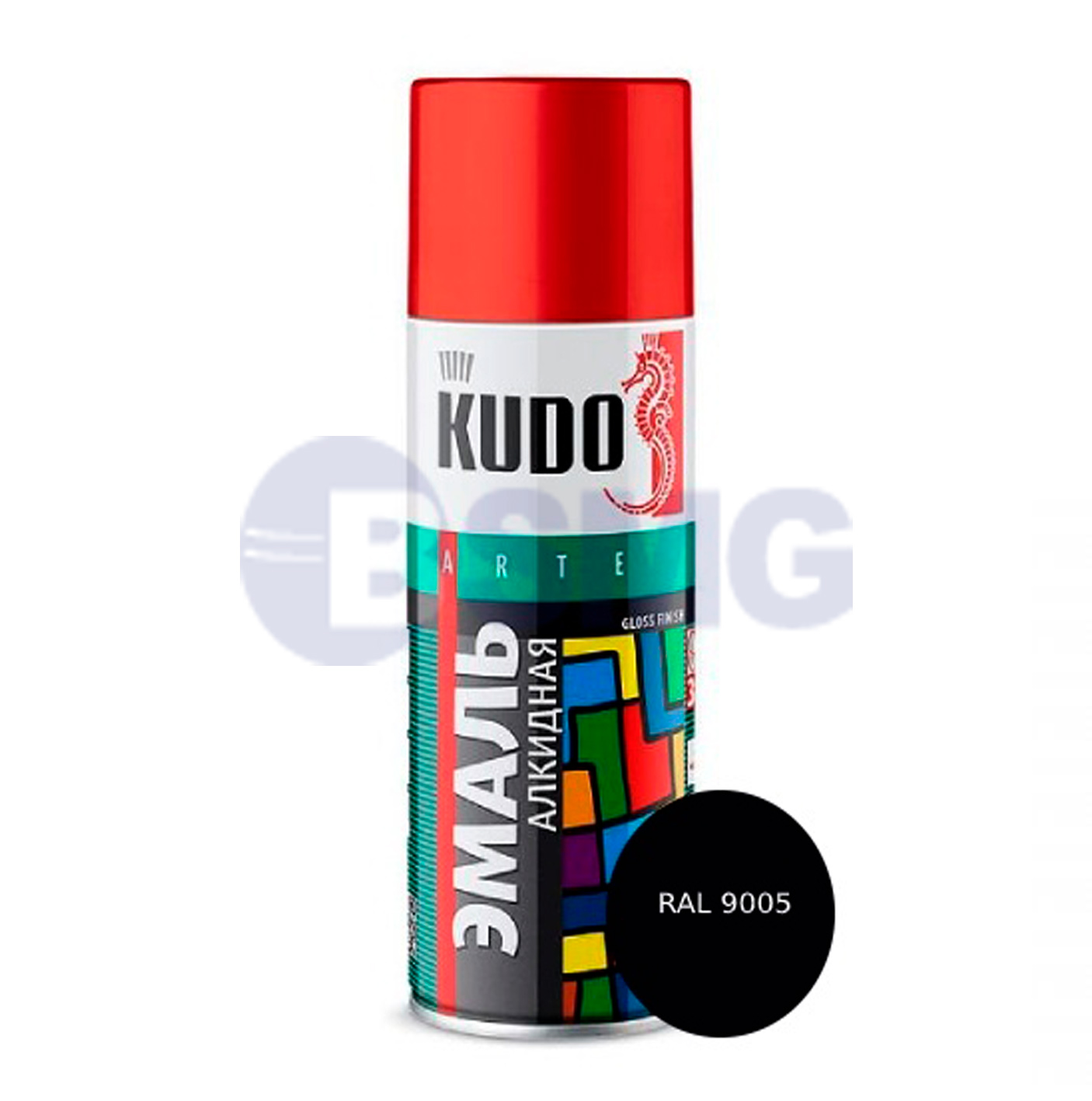 უნივერსალური ემალი შავი გლუვი, აეროზოლი (520 მლ)KU-1102  025039