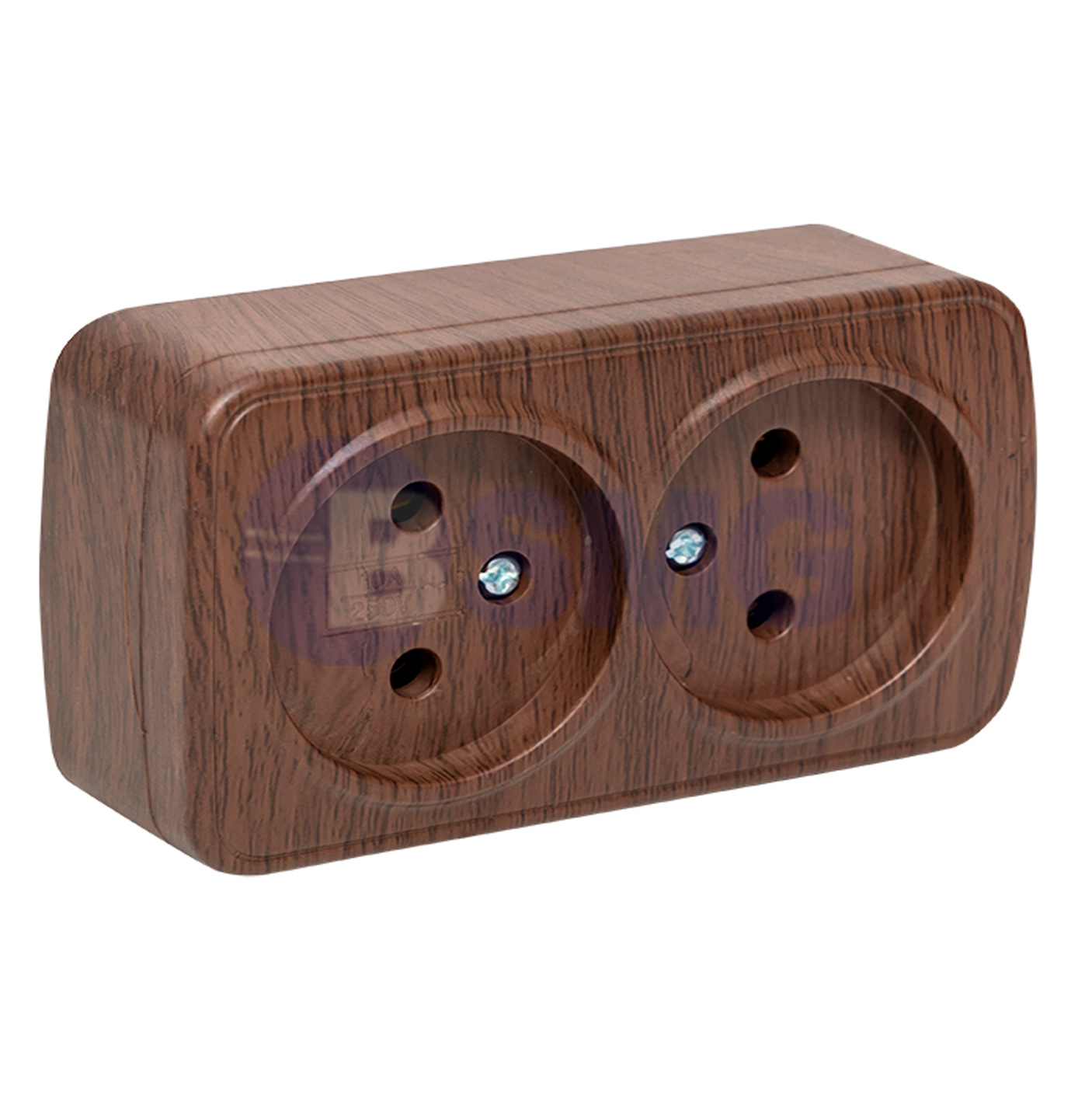 გ/როზეტი 2ბ/10Aმუქიხისფერი/minskiEKF    027169