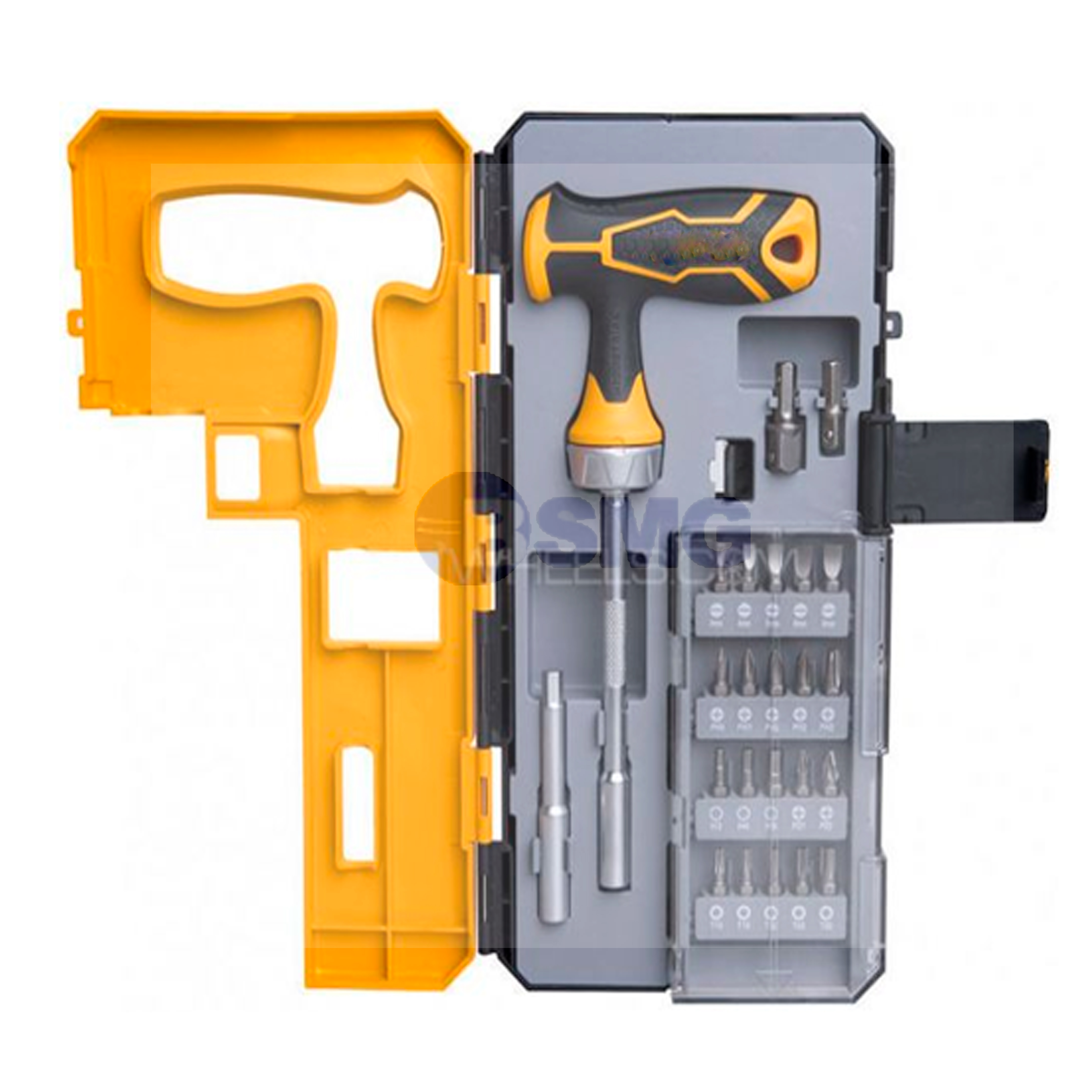 25ც-იანი  T-სებრი სახელურიანი (ტრეშოტკა)  სახრახნისების ნაკრები (HKSDB0258)  007482