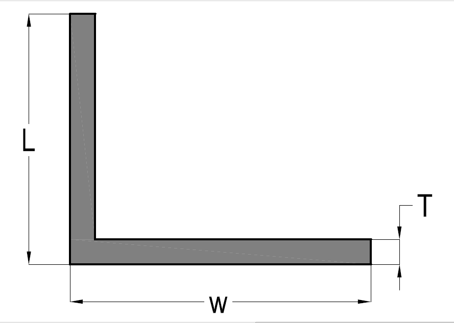 ალუმინის კუთხოვანა (20X100) 1.3მმ ვერცხლი 006275