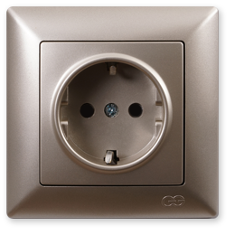 როზეტი VS METAL ANTRACIT დამიწებით	 006766