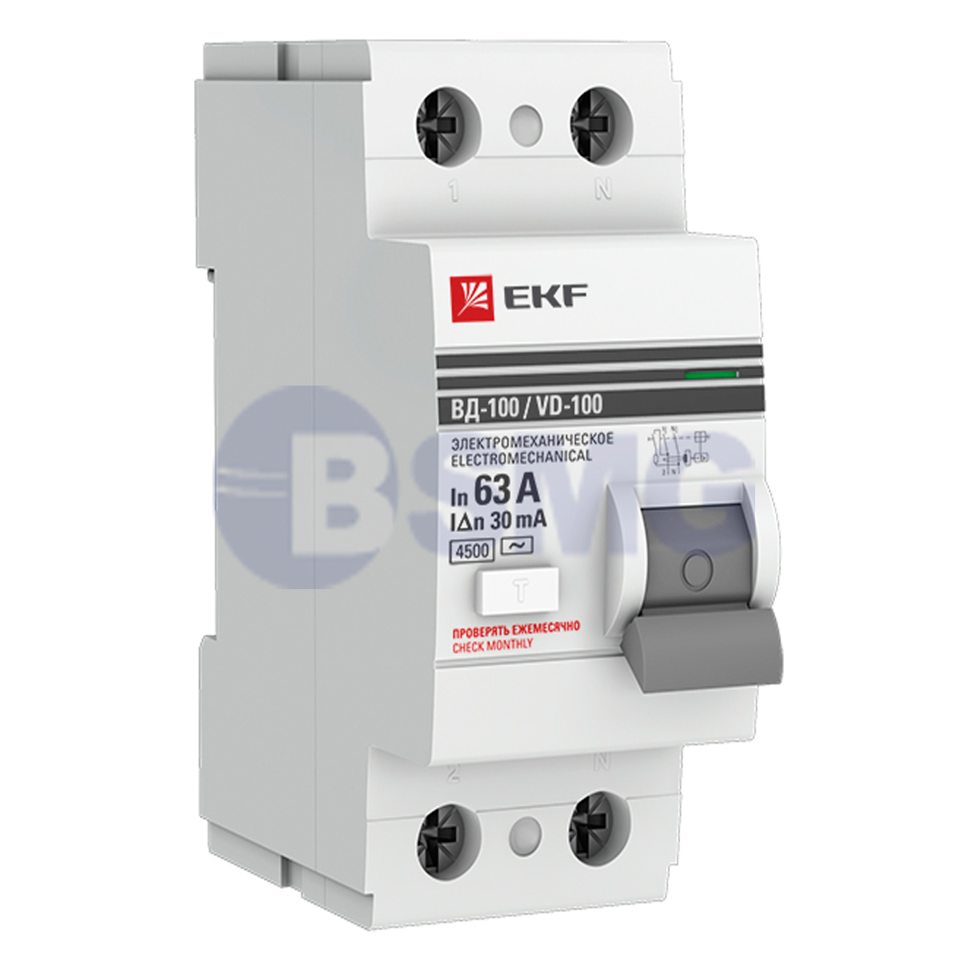 ელ.დამცავი მოწყობილობა UZO 2P 63A/30 MA   027067