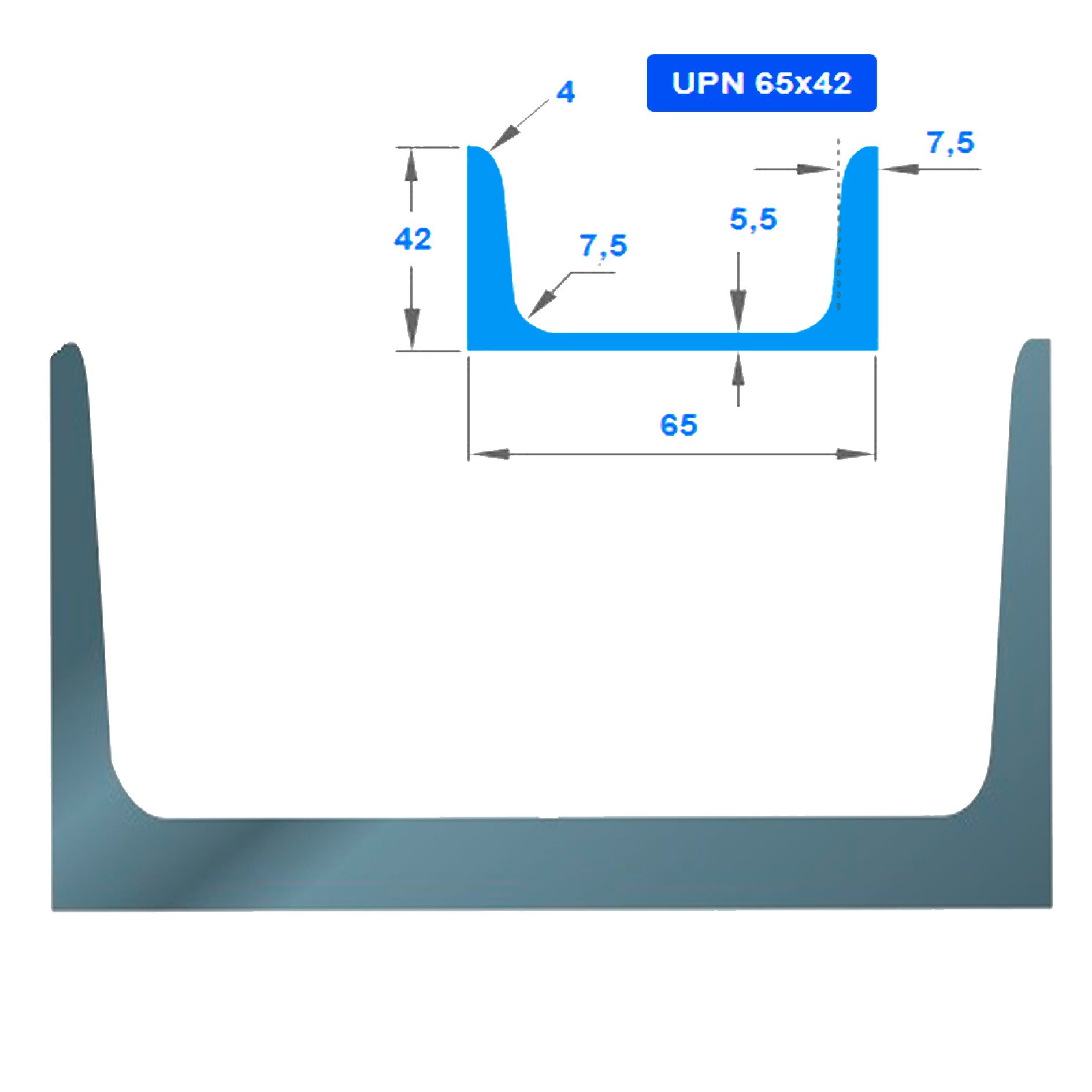 შველერი UPN 65 000533