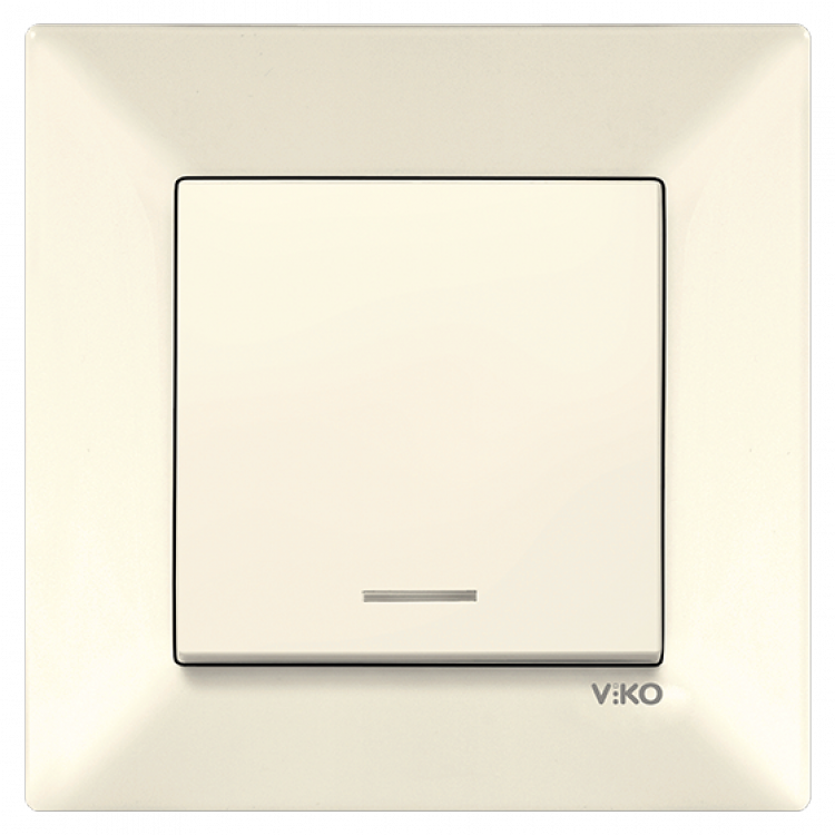 გადამრთველი VIKO MERIDIAN 1-ნი კრემი განათებით   004700