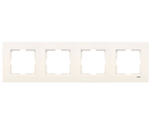 ჩამრთველ-როზეტის კანტი VIKO KARRE 4-ნი კრემი "ჰორიზონტალური"   004677