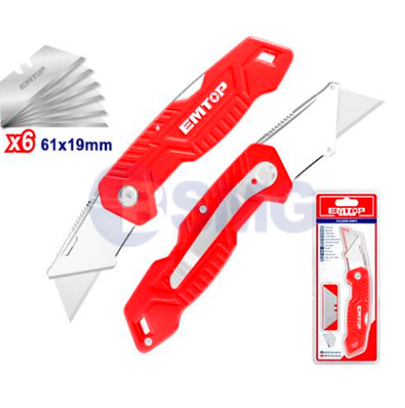 EMTOP თაბაშირ-მუყაოს საჭრელი დანა მეტალის 19x61მმ ESNKF6236   028002