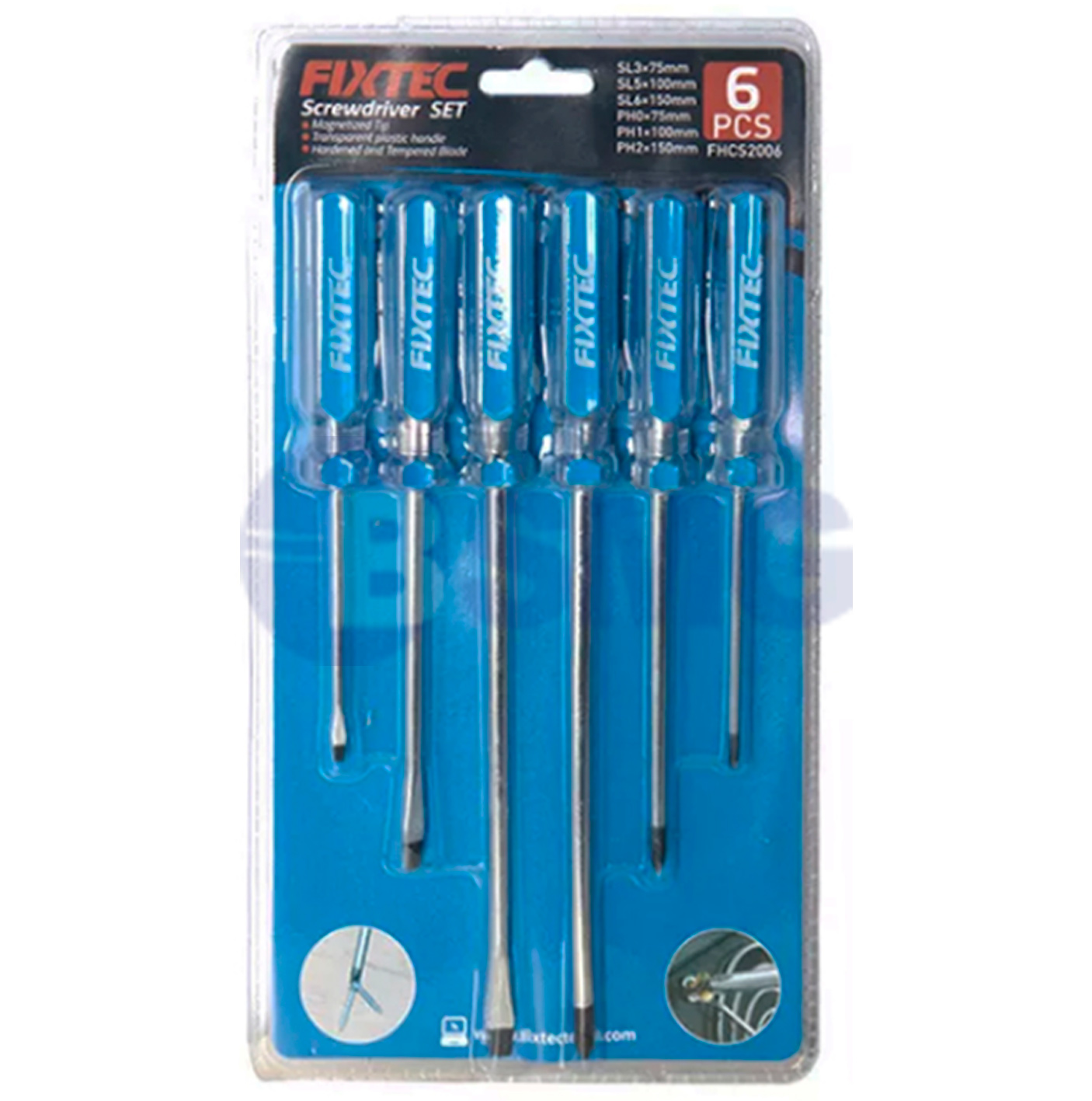FHCS2006 6 ნაჭრიანი სახრახნისების ნაკრები /6PC  SCREWDRIVER SET   027698